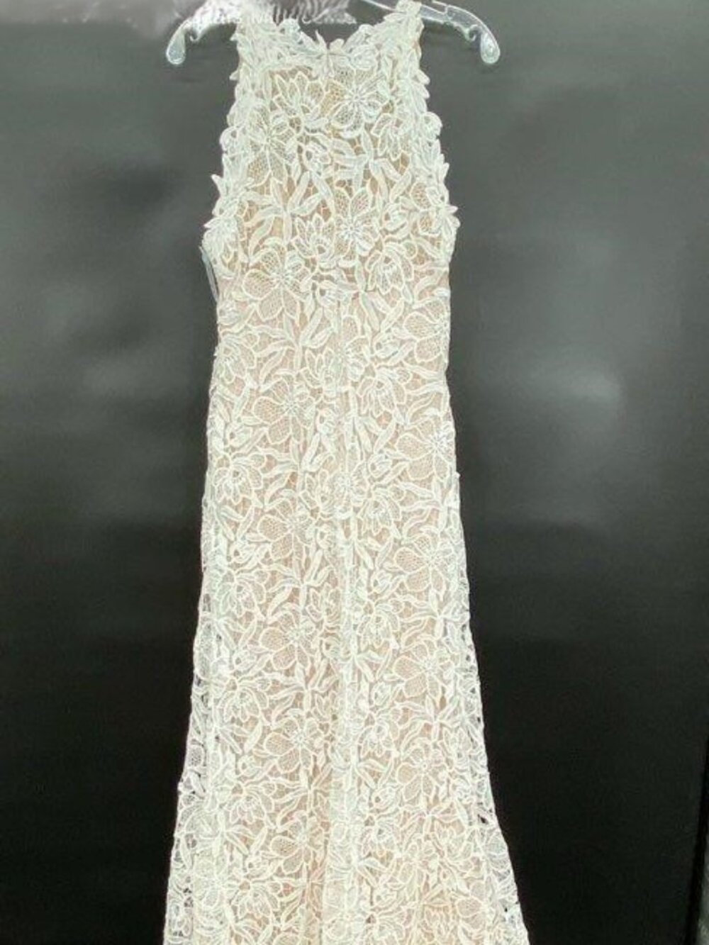Tadashi Soji Cotton Lace, stretchy, soft, COMFORTABLE, FUN wedding dress Sz12